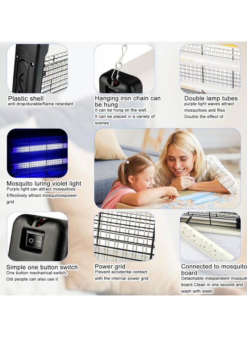 اي لايت قاتل الحشرات الكهربائية التلقائي علة القاتل أنبوب مزدوج LED 8W - Image 5