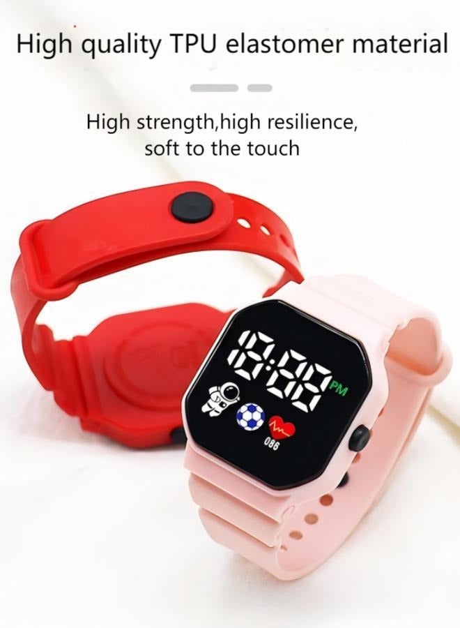 دي تي جي بي ساعات إلكترونية مربعة ليد للأطفال بست قطع رائد الفضاء - Image 3