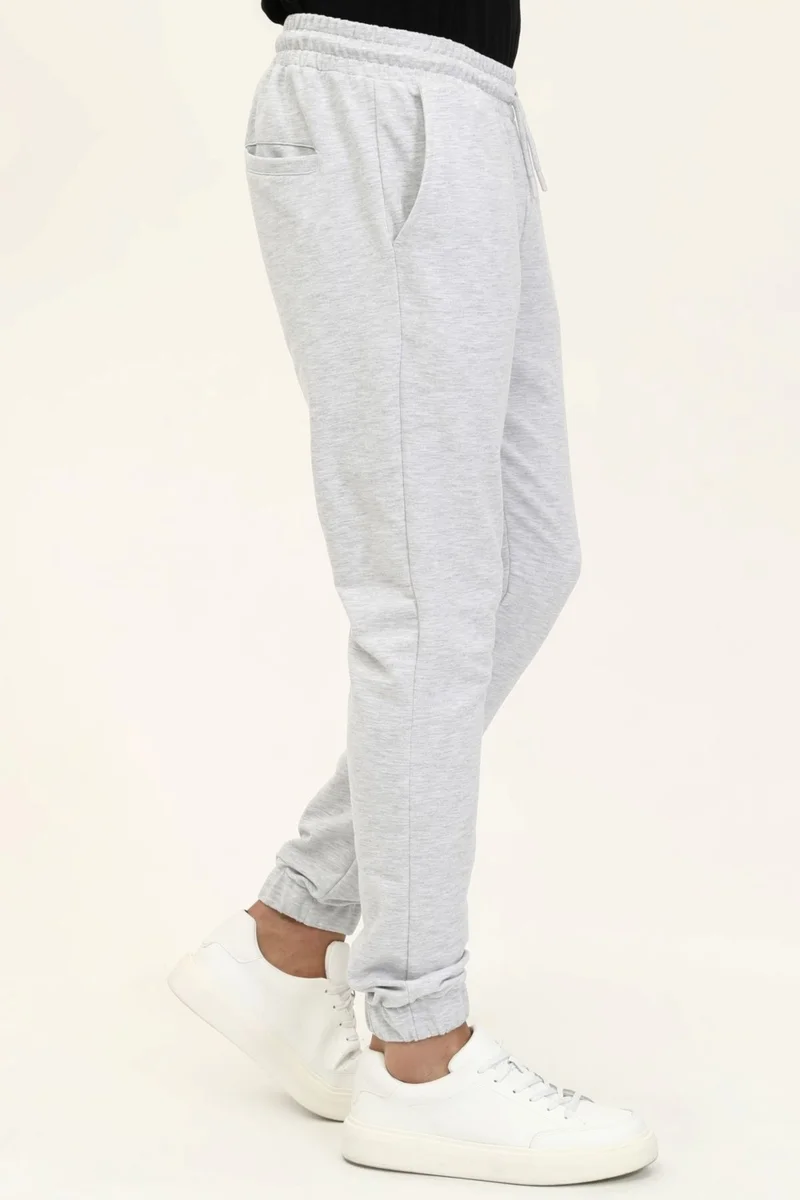Defy's Men's Fleto Pocket Detailed Jogger Snow Melange - S