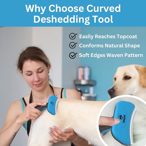 HANK Deshedding Brush for Dogs - Pet Grooming Tool - Zig Zag 6mm Large Blade - Reduce Dog Hair Shedding - Suitable for Short Medium Long Hair & All Breeds (Curved Shape) - Image 5
