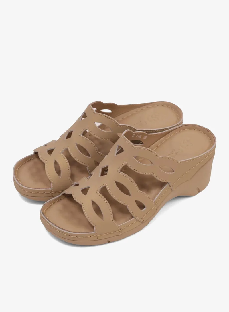 Comfort Plus  COMFORT PLUS LADIES SANDALS  - GG116 BEIGE for Women | Best Price UAE