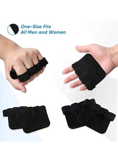 OIMG Fitness Gym Grip Pads For Weightlifting Powerlifting Cross Training Exercise Deadlift 4 Finger Loop Gym Workout Gloves For Men & Women The Palm Protection  - Image 4