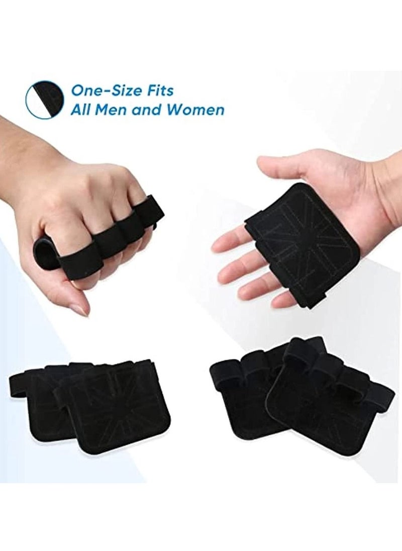 OIMG Fitness Gym Grip Pads For Weightlifting Powerlifting Cross Training Exercise Deadlift 4 Finger Loop Gym Workout Gloves For Men & Women The Palm Protection  - Image 4