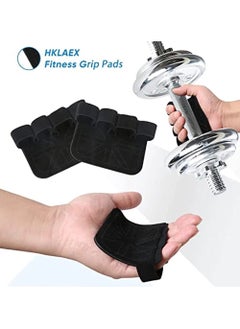 OIMG Fitness Gym Grip Pads For Weightlifting Powerlifting Cross Training Exercise Deadlift 4 Finger Loop Gym Workout Gloves For Men & Women The Palm Protection  - Image 3