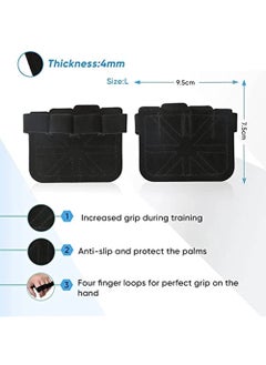 OIMG Fitness Gym Grip Pads For Weightlifting Powerlifting Cross Training Exercise Deadlift 4 Finger Loop Gym Workout Gloves For Men & Women The Palm Protection  - Image 2