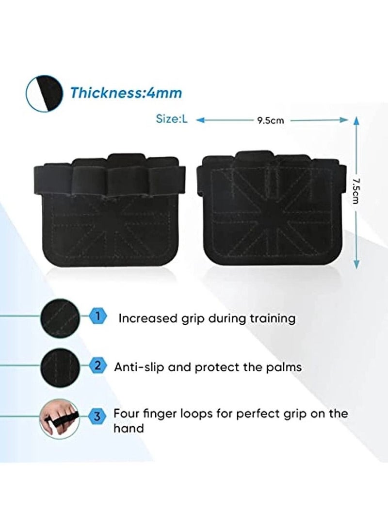 OIMG Fitness Gym Grip Pads For Weightlifting Powerlifting Cross Training Exercise Deadlift 4 Finger Loop Gym Workout Gloves For Men & Women The Palm Protection  - Image 2