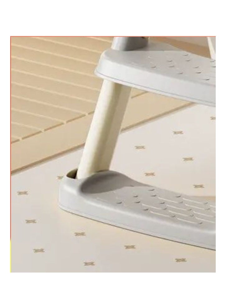 إن كي أكس مقعد تدريب على استخدام المرحاض مع سلم قابل للتعديل، غير قابل للانزلاق، واقي مدمج من الرش - Image 3