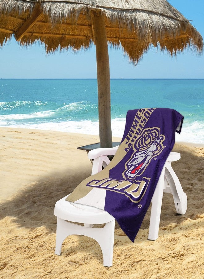 Northwest JMU Dukes 30 x 60 Inch Beach Towel, Puzzle Design - Image 2