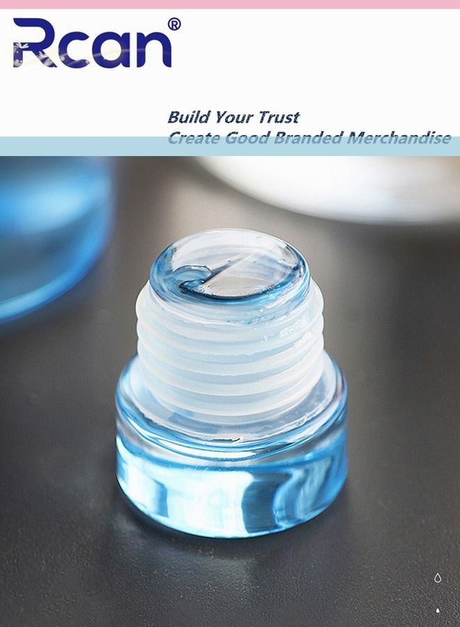 ركان زجاجة ماء زجاجية عالية البورسليكات مع علامات الوقت ، 550 مللي / 19 أونصة ، زرقاء متدرجة ، زجاجة ماء رياضية معزولة بالشفط ومضادة للتسرب للأطفال البالغين خالية من مادة BPA - Image 4