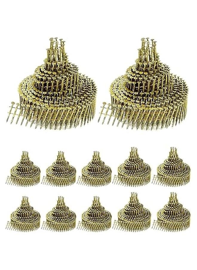 Arabest Siding Nails, 4200 Count 1-1/2-Inch x .092-Inch Collated Wire Coil Siding Nails,15-Degree Full Round Head, Ring Shank Hot-Dipped Galvanized for Rough Nailing of Lathing and Sheathing  - Image 1