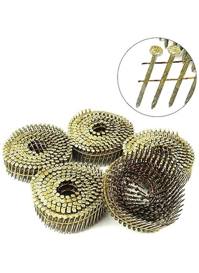 Arabest Siding Nails, 4200 Count 1-1/2-Inch x .092-Inch Collated Wire Coil Siding Nails,15-Degree Full Round Head, Ring Shank Hot-Dipped Galvanized for Rough Nailing of Lathing and Sheathing  - Image 5