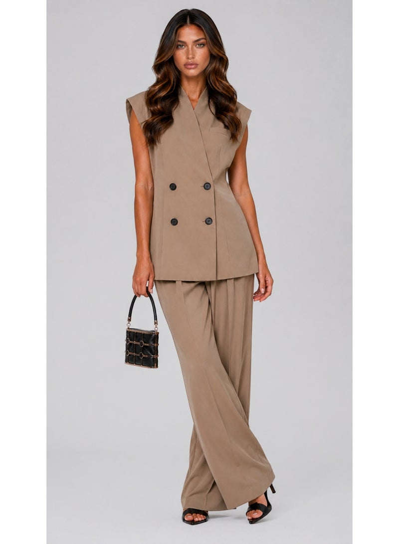 KYVELi Modern Elegance Suit Set-Beige - Image 1