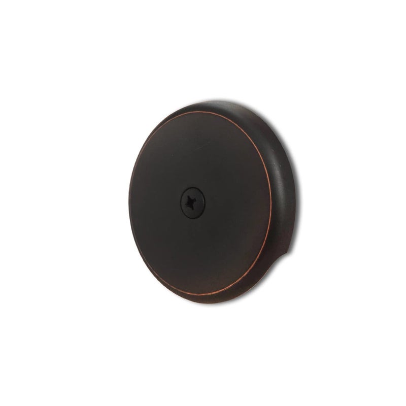 CalcMetal Single Hole Bathtub Drain Overflow Plate with One Matching Screws Easy to Install Venetian Bronze