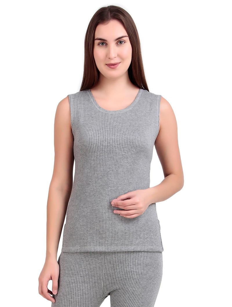 HAP Women's Thermal Sleeveless Top_Light Grey_Winter Wear Inners_Size M - Image 1