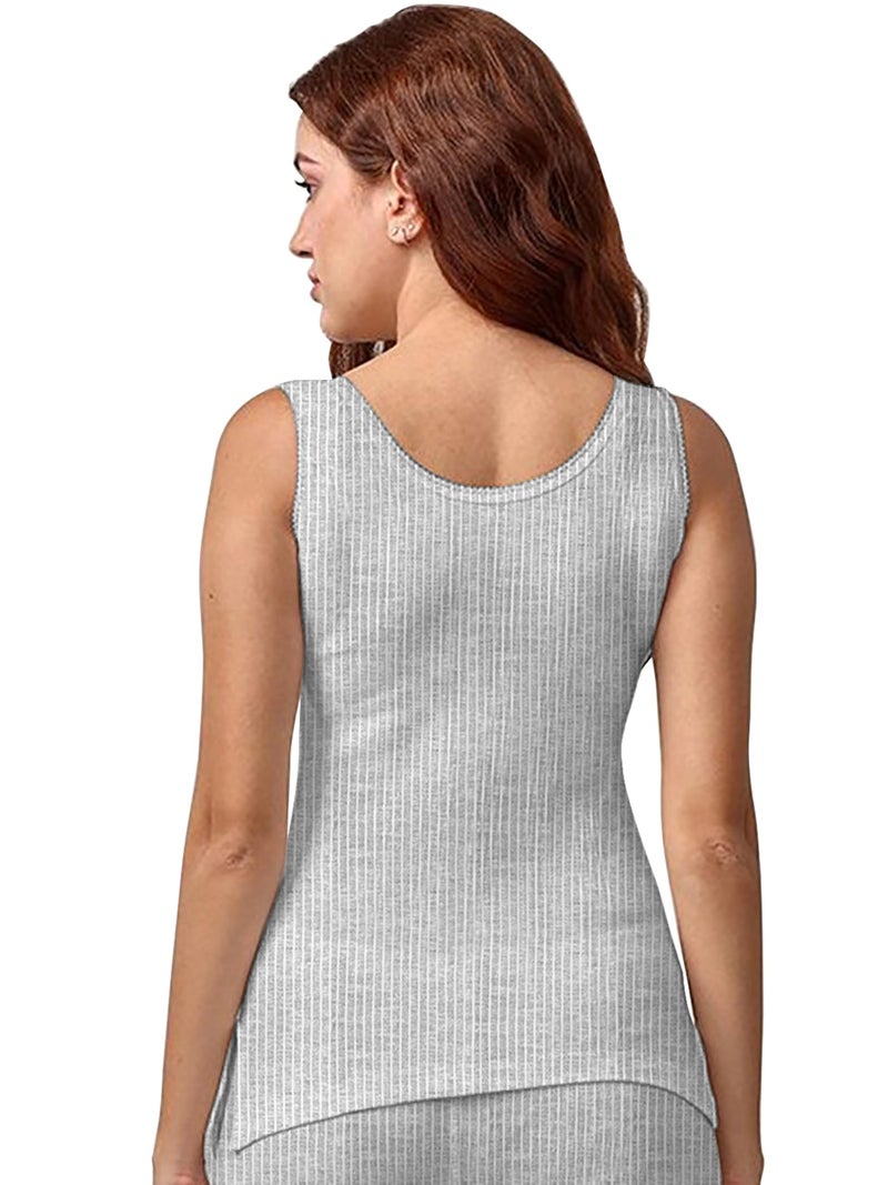 HAP Women's Thermal Sleeveless Top_Light Grey_Winter Wear Inners_Size M - Image 2