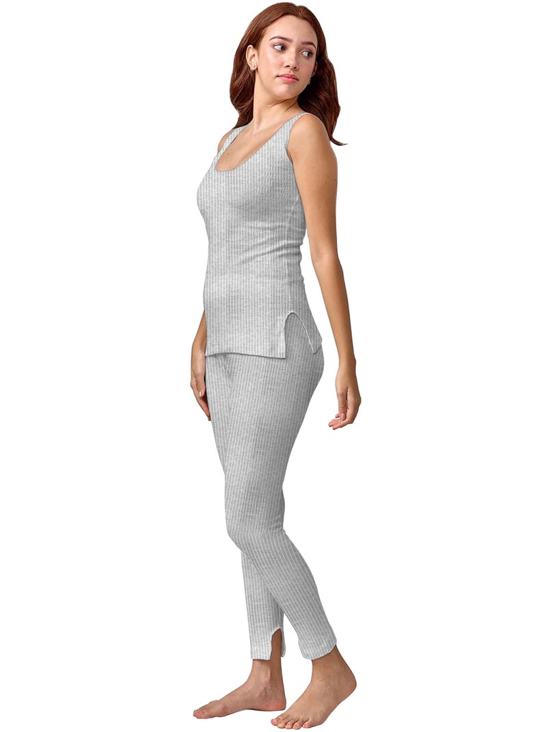 HAP Women's Thermal Sleeveless Top_Light Grey_Winter Wear Inners_Size M - Image 4