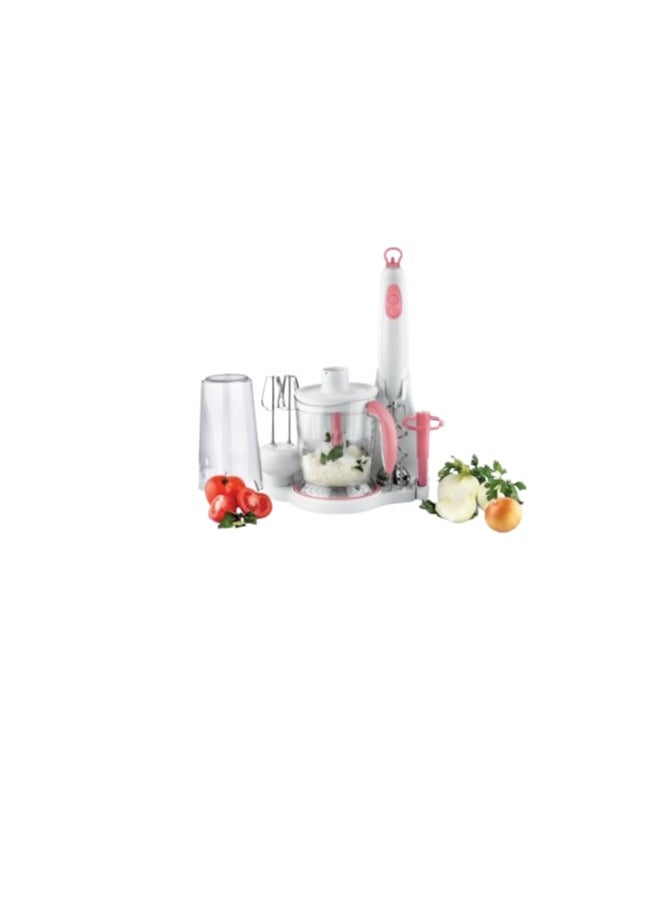 Black & White - Black and White Hand Blender 8*1, 400 Watt, 600 ml,B-1712 - White - Image 1