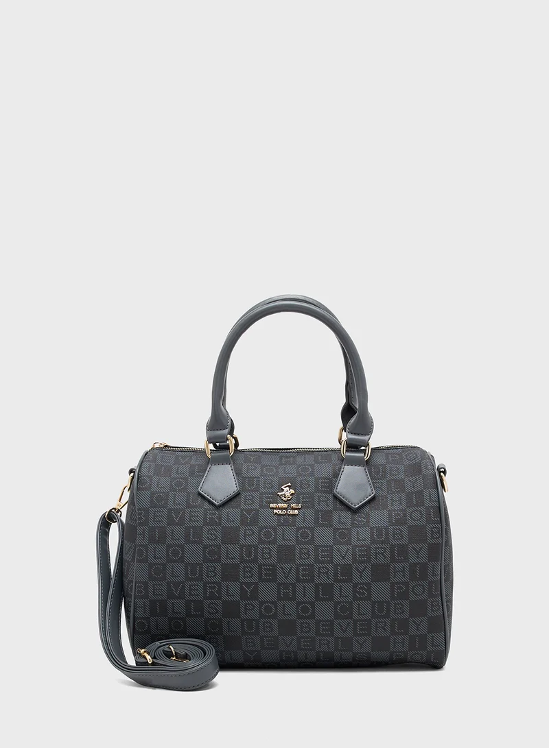 بيفرلي هيلز بولو كلوب Logo Patterned Satchel Bag