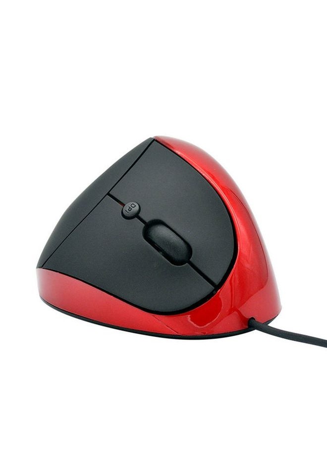 BURAQ JSY-05 6 Keys Wired Vertical Mouse Ergonomics Brace Optical Mouse(Red)  - Image 1