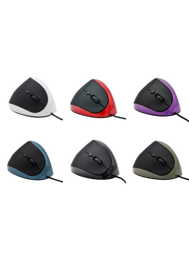BURAQ JSY-05 6 Keys Wired Vertical Mouse Ergonomics Brace Optical Mouse(Red)  - Image 2