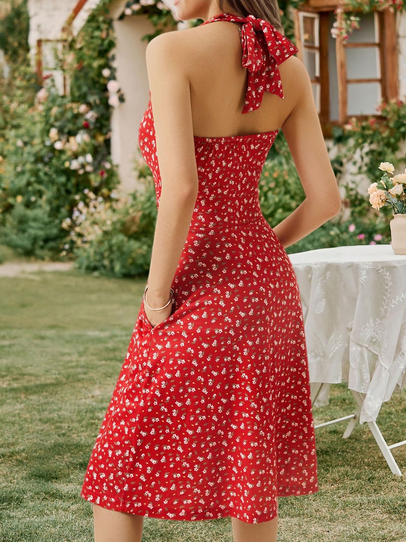 HUHOT Womens Dresses for Wedding Guest Summer Women 2026 Vacation Cute Spring Easter Boho Halter Sexy Date Night Birthday Resort Wear Beach Country Concert - Image 5