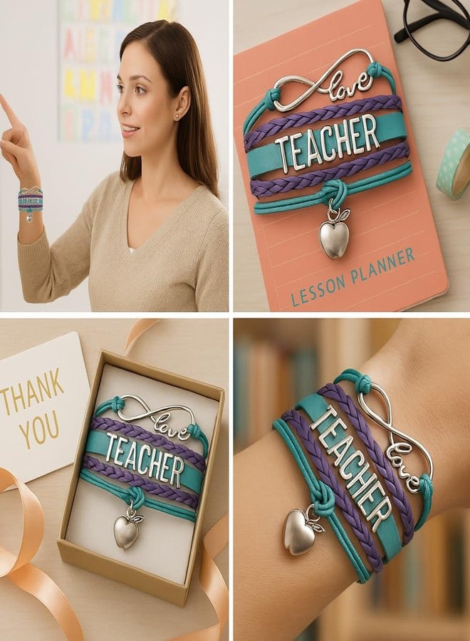 Infinity Collection Teacher Bracelet - Appreciation Jewelry Gift for Women Teachers, Retirement, End of Year, or Thank You Occasions - Image 2