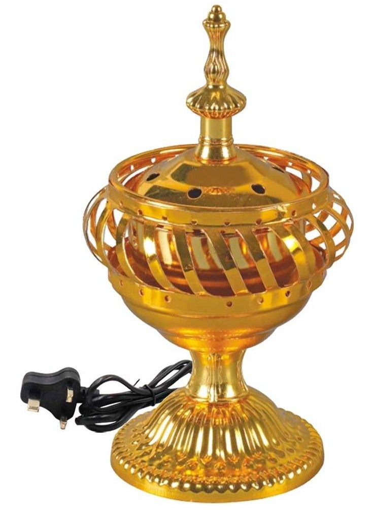Bakhoor BoSidin Oud Incense Burner Mabkhara Electric Gold for Home Decore and Fragrance  - Image 1