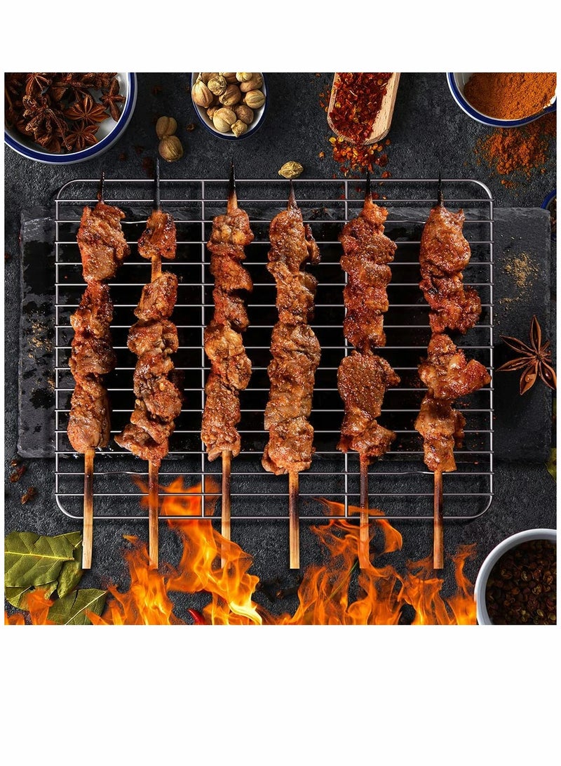 KASTWAVE 2 Pack Cooling Rack for Baking Stainless Steel Heavy Duty Wire Rack Baking Rack 11.8 9 in Cooling Racks for Cooking Fits Quarter Sheet Pan Small Toaster Oven Dishwasher Safe - Image 2