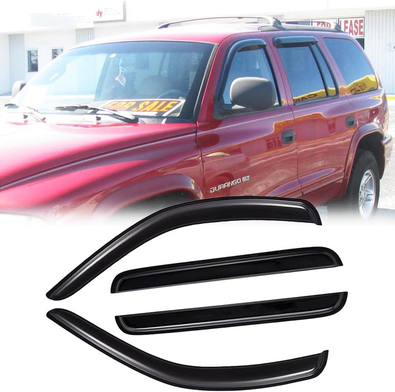 Kucaruce 94119 Side Window Visor Wind Vent Deflector Set for 1998-2003 Dodge Durango - Image 2
