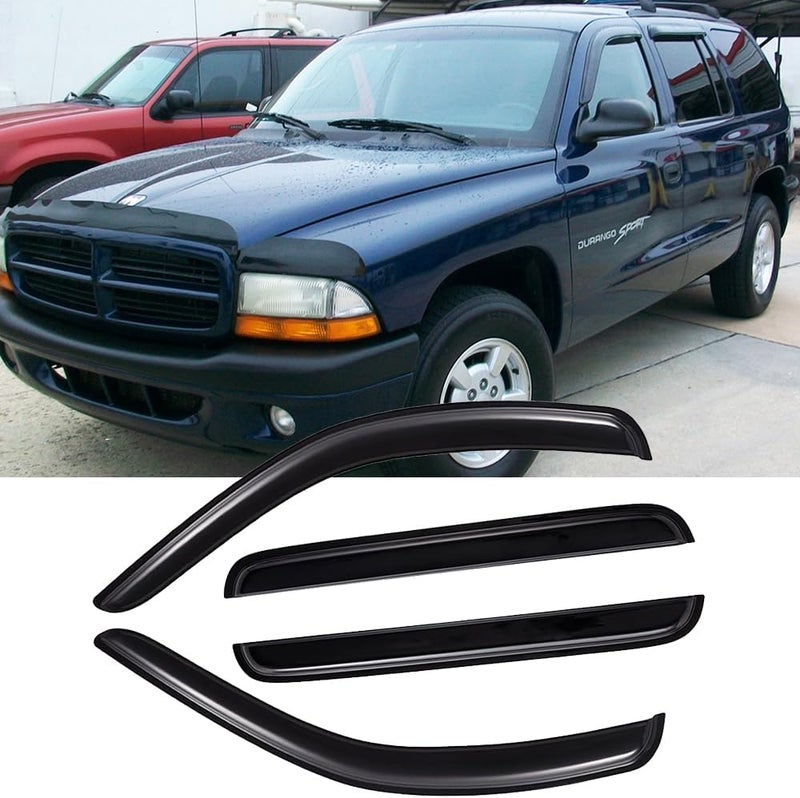 Kucaruce 94119 Side Window Visor Wind Vent Deflector Set for 1998-2003 Dodge Durango - Image 1