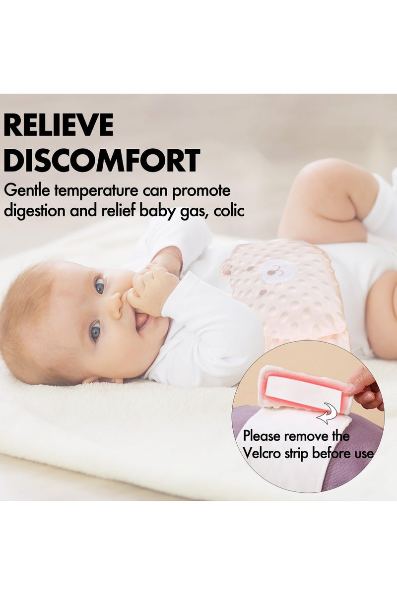 Flushrenic Relief for infant diarrhoea and flatulence - Red bean hot compress abdominal patch, infant warm abdominal patch wrap, relieves and soothes flatulence, bloating and stomach discomfort (beige) - Image 5