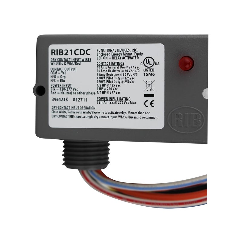 FunctionalDevices(RIB) Functional Devices Rib RIB21CDC Enclosed Pre-Wired Relay 120V to 277V - Image 2