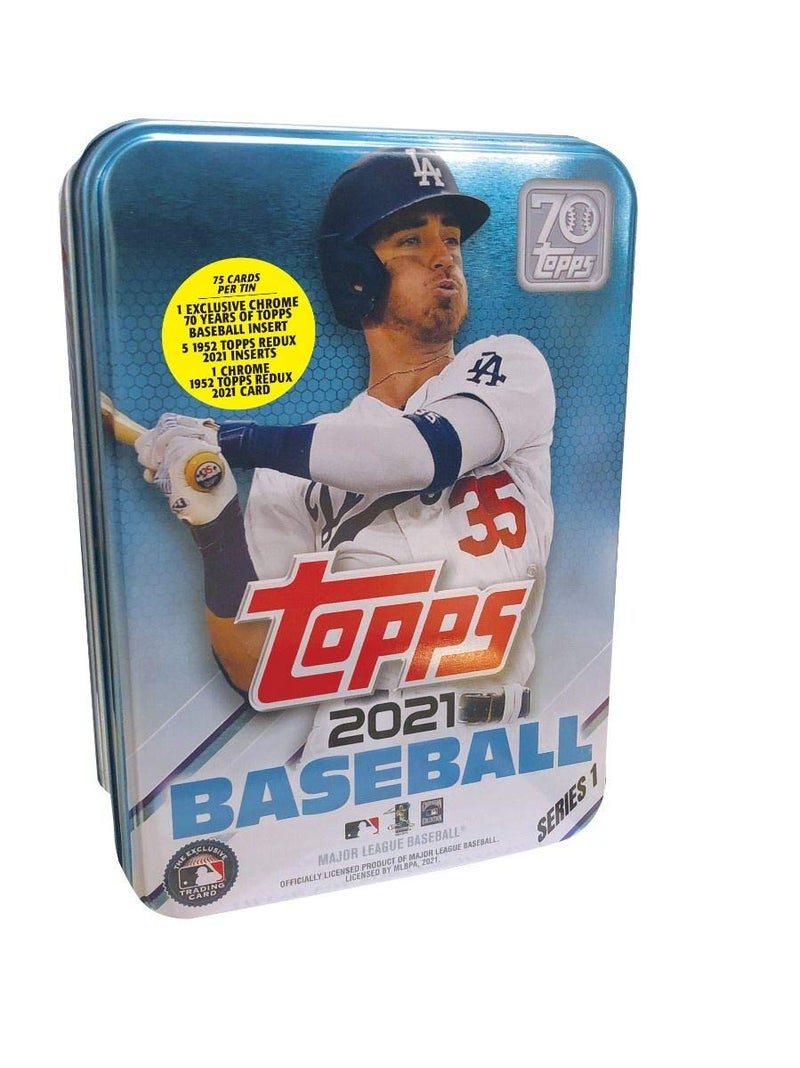 Topps 2021 Series 1 Baseball Tin - Image 4