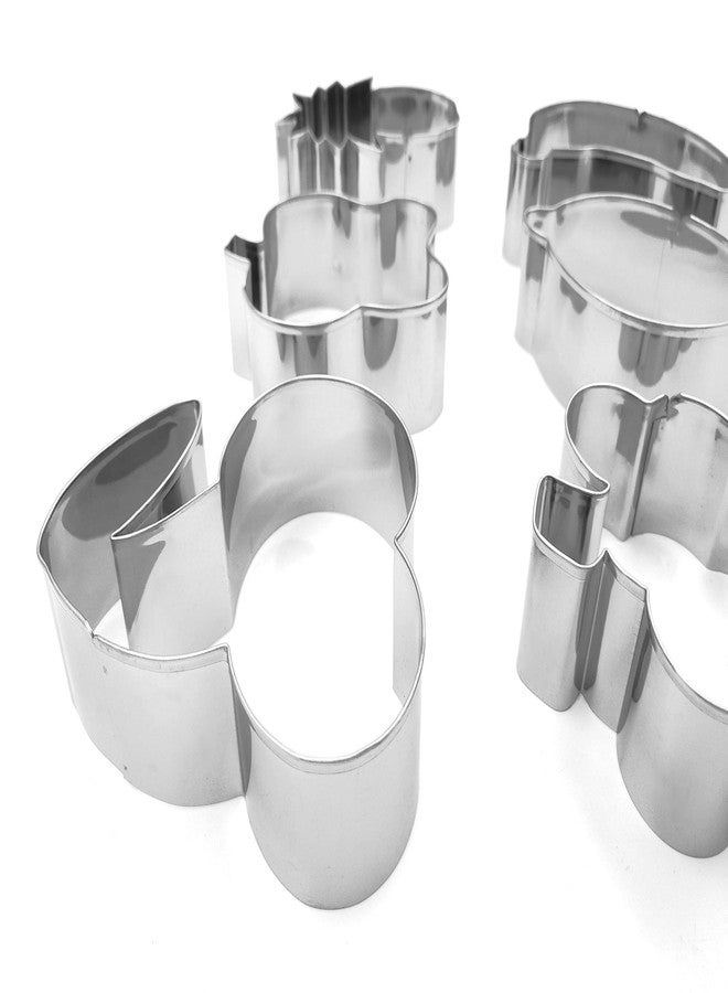 JOKUMO Fruit Cookie Cutters Set - 6PC High Grade 430 Stainless Steel -Apple, Banana, Cherry, Lemon, Grape, Pineapple - Image 3