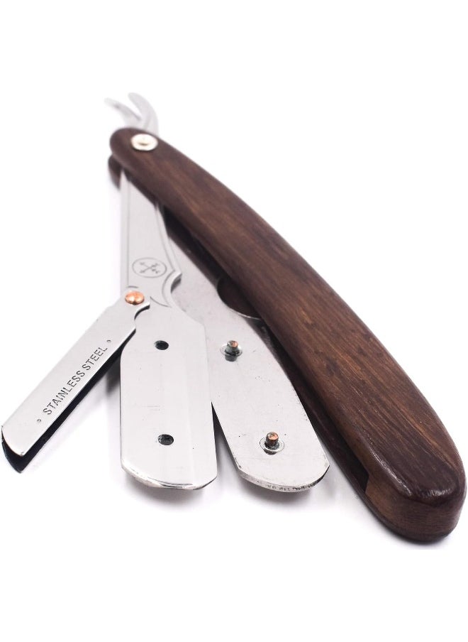 Parker'S Walnut Wood Handle Professional Barber Straight Razor & 5 Blades - pzsku/ZF1D36EB6E455AAC1A3EFZ/45/_/1725949141/5c926aef-1859-4305-9f46-35688bc81221