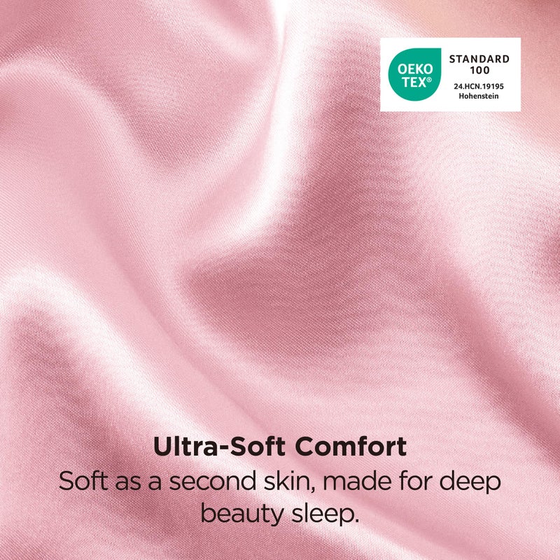 Bedsure King Size Satin Pillowcase Set of 2 - Pink Silky Pillow Cases for Hair and Skin with Envelope Closure, Similar to Silk Pillow Cases, Valentine Gifts for Women Girls, 20x36 Inches, 2pcs - Image 5
