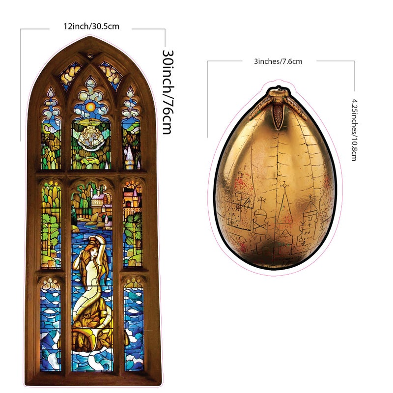 Conquest Journals Harry Potter Mermaid Window Cling Set, 11.5"x30", Includes Over 20 Floating Bubbles and The Golden Egg, Reusable, No Residue, Officially Licensed - Image 2