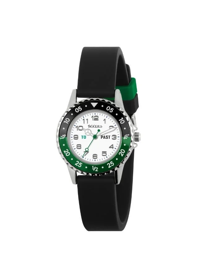 Tikkers Tikkers Black Strap Time Teacher Watch ATK1095