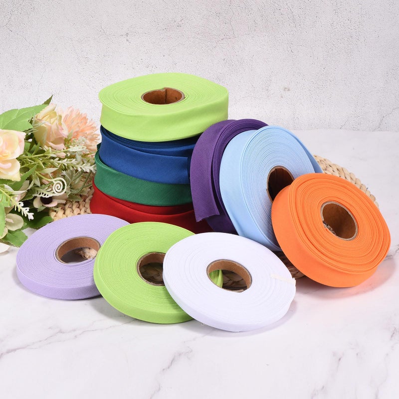 MECCANIXITY 1 Inch Double Fold Bias Tape Polyester Continuous Bulk Bias Tape for Sewing,Seaming Quilting Hemming Binding Crafts (Black 10 Yards) - Image 4