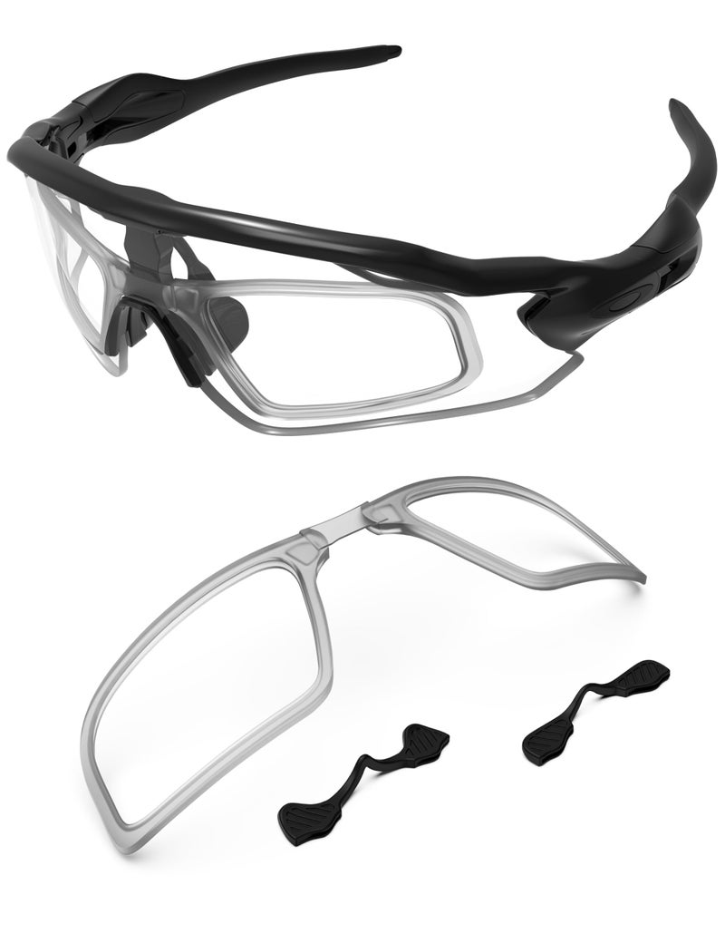 PapaViva Insert ClipOn Lens Carrier for Oakley Radar EV Path Asian FitRadar EV PitchRadar EV Advancer OO9208 OO9275 OO9211 OO9442 Grey - Image 2