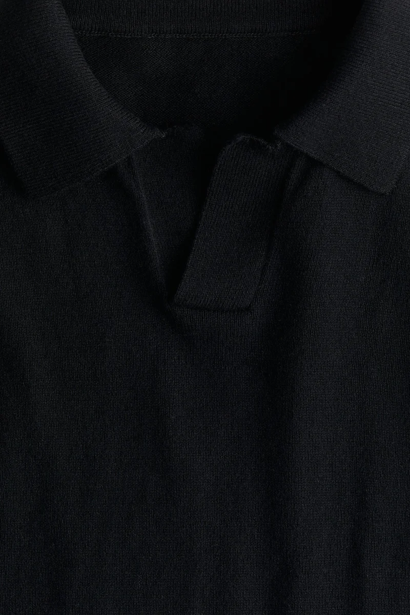 اتش اند ام كنزة بقبة بولو محبوكة