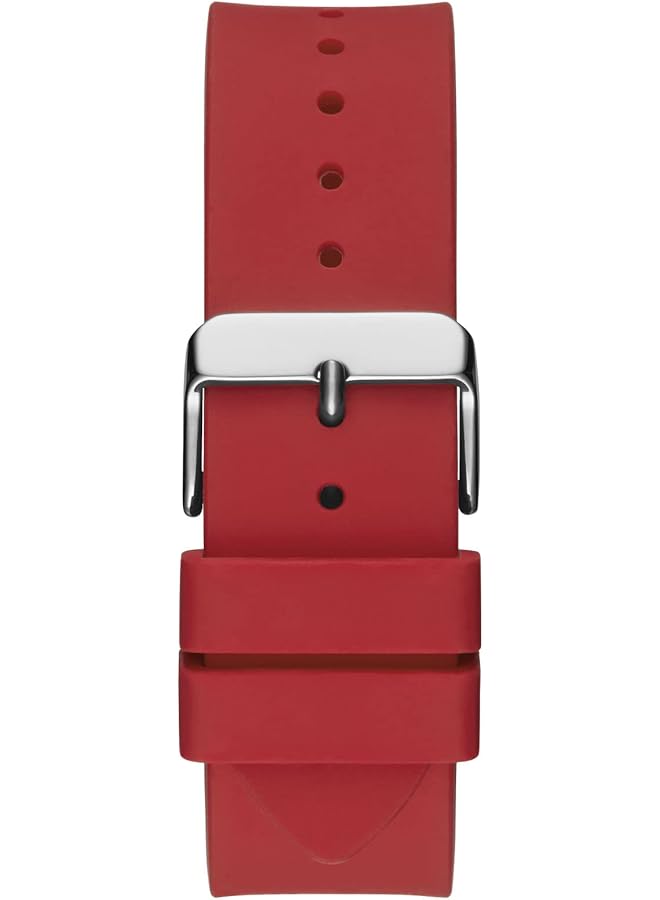 جس ساعة كوارتز رجالية بشاشة تناظرية وحزام سيليكون W1302G1 - Image 3