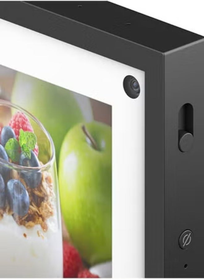 Amazon Ev Show 15-inch HD touchscreen display with AI voice assistant, Wi-Fi and Bluetooth connectivity, built-in microphone, dual 1.6-inch full-range speakers, 5MP camera, wall mount, latest version - Black - Image 3