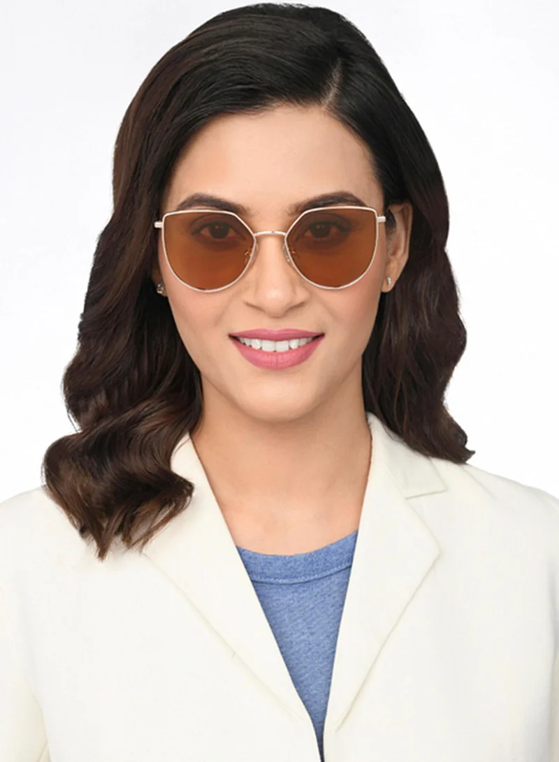 VINCENT CHASE VINCENT CHASE EYEWEAR Women's Cat Eye Sunglasses Brown Frame Brown Lens (Large) - Pack of 1