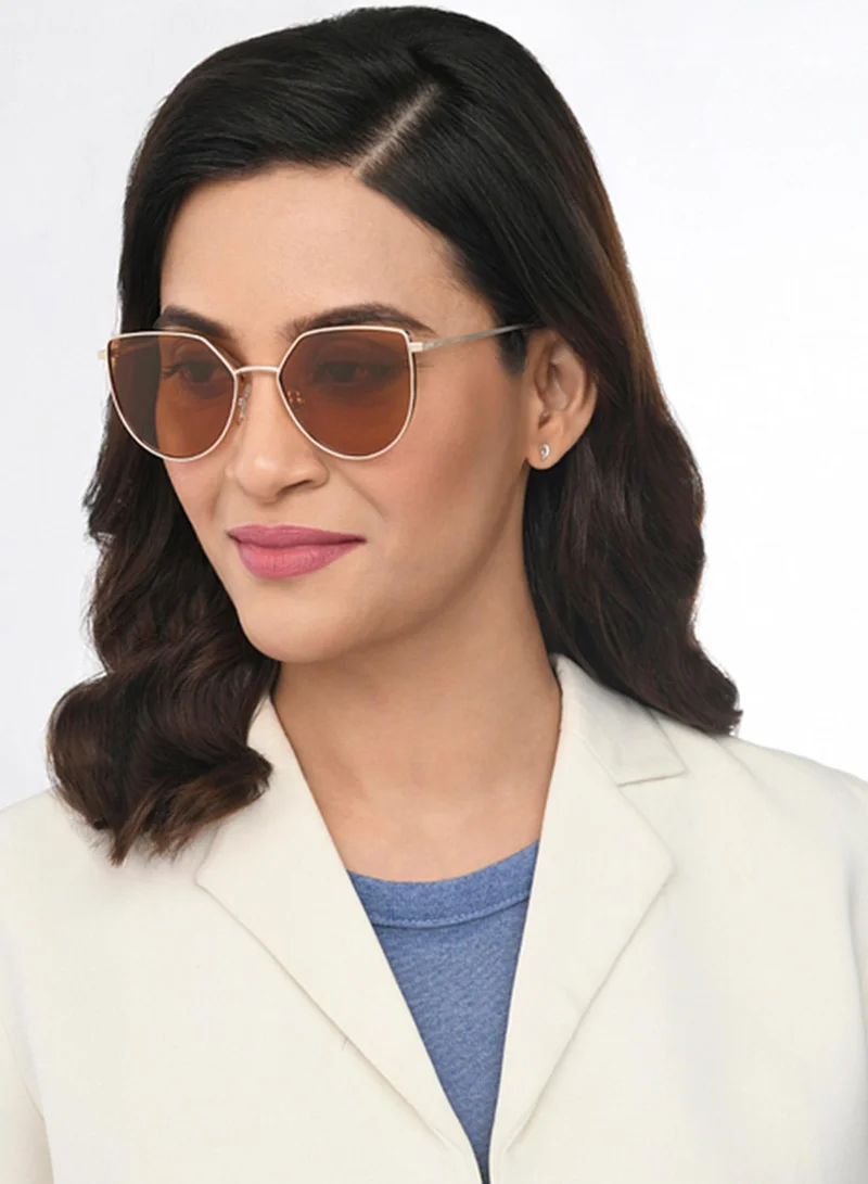 VINCENT CHASE VINCENT CHASE EYEWEAR Women's Cat Eye Sunglasses Brown Frame Brown Lens (Large) - Pack of 1