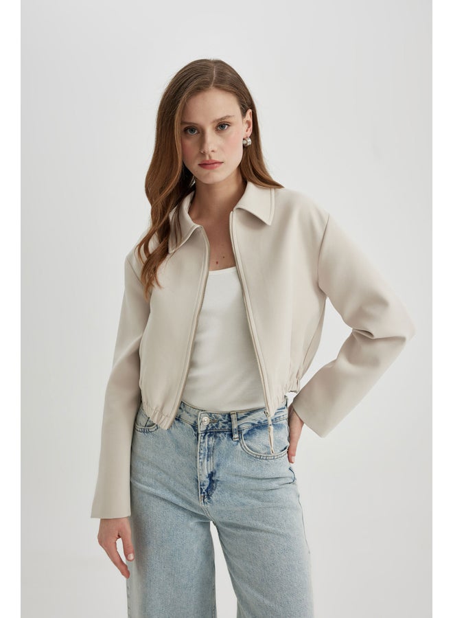 DeFacto Woman Bomber Shirt Neck Long Sleeve Blazer  - Image 2