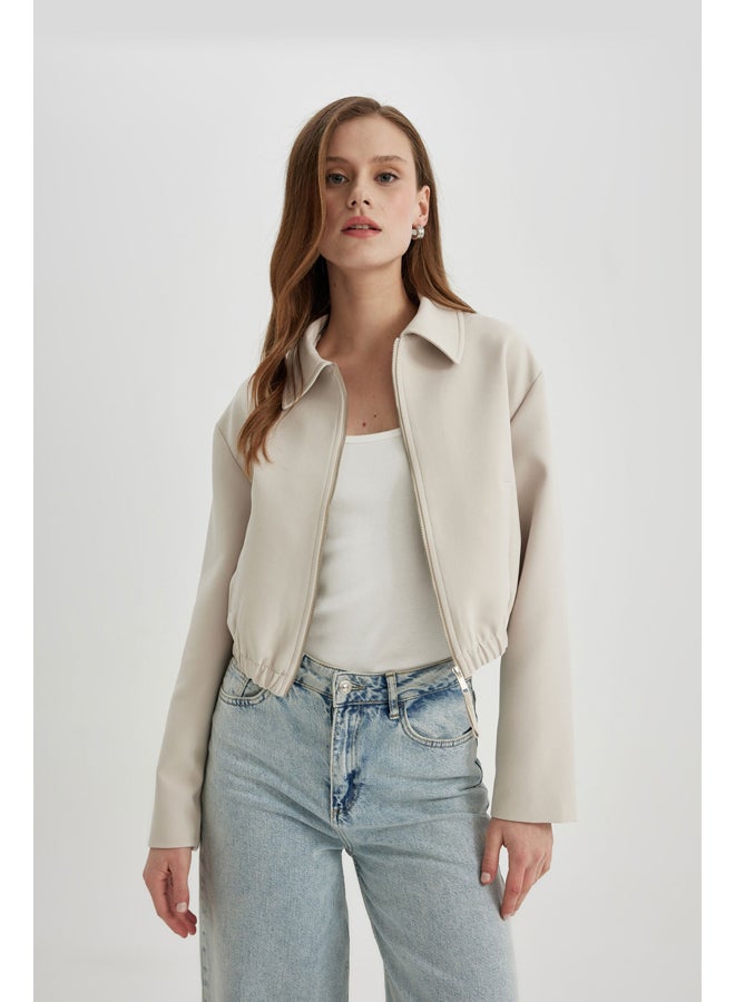 DeFacto Woman Bomber Shirt Neck Long Sleeve Blazer  - Image 4