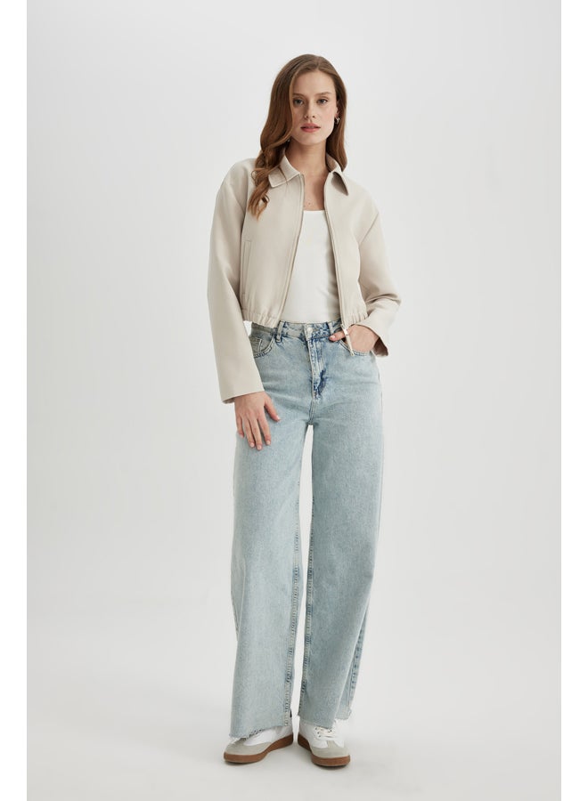 DeFacto Woman Bomber Shirt Neck Long Sleeve Blazer  - Image 3