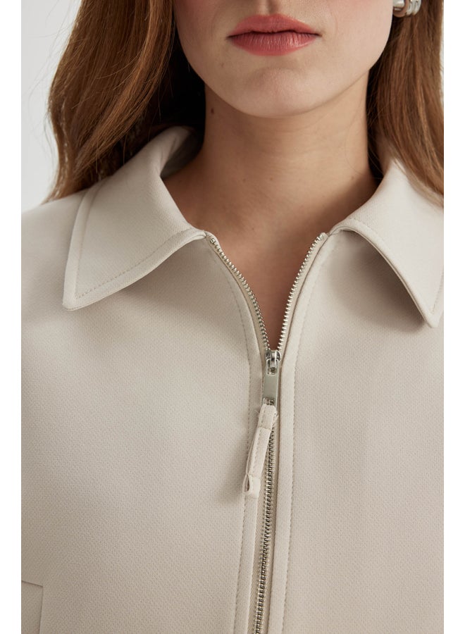 DeFacto Woman Bomber Shirt Neck Long Sleeve Blazer  - Image 5