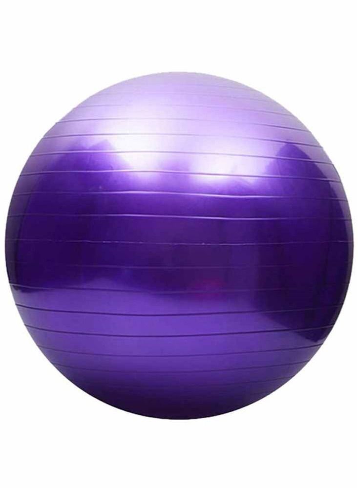 Purple Aerobics Balance Yoga Ball with Pump for Home Fitness Pilates Core Workout - Image 1